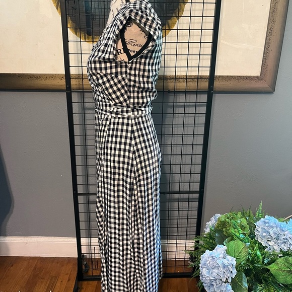 J. Crew Black and White Checkered Midi Dress - Picture 5 of 7